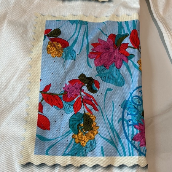 THE KIT's Nicole Jean wide-leg high-waisted denim vintage stamp patchwork baggy - Picture 13 of 16